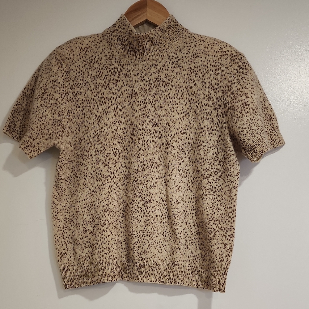 Nina Charles for KASPER A.S.L. Lambswool and Angora Rabbit Sweater Top